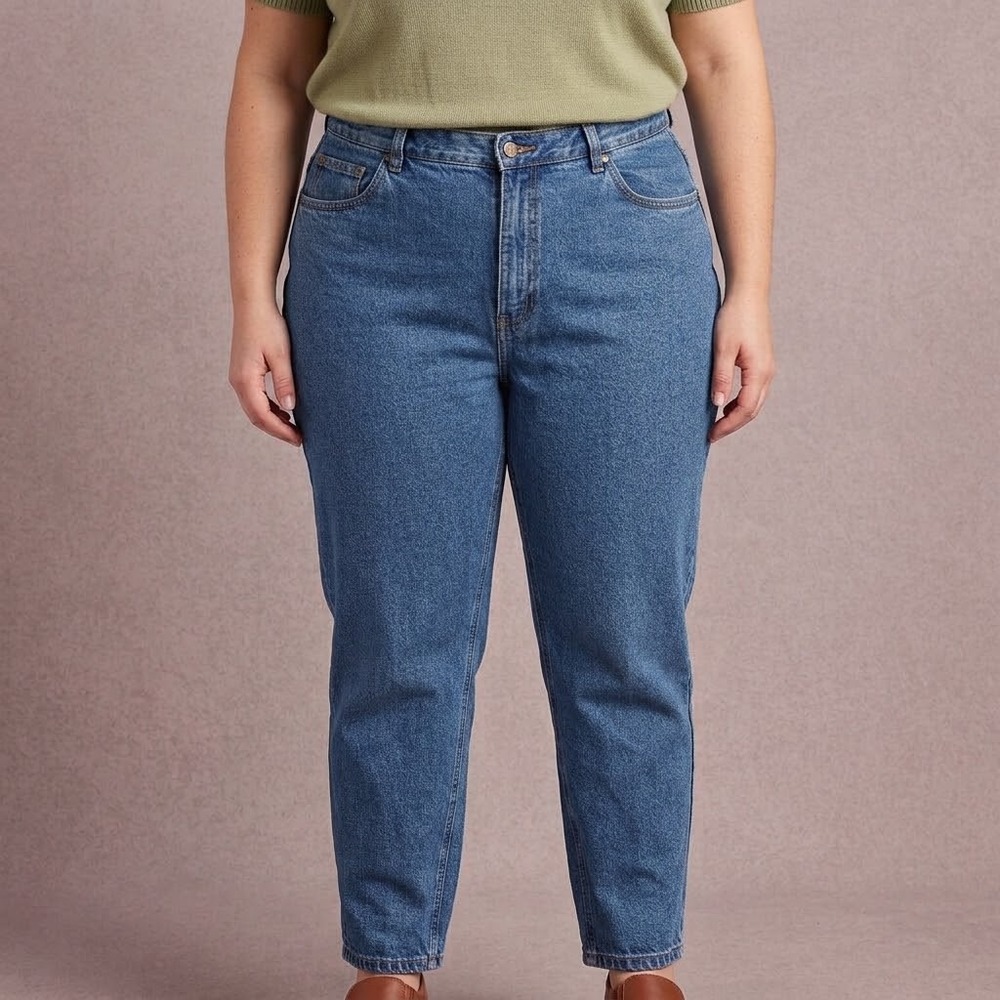 Burry Lane Flannel Lined Jeans Women 16 Blue High Rise Cotton EUC